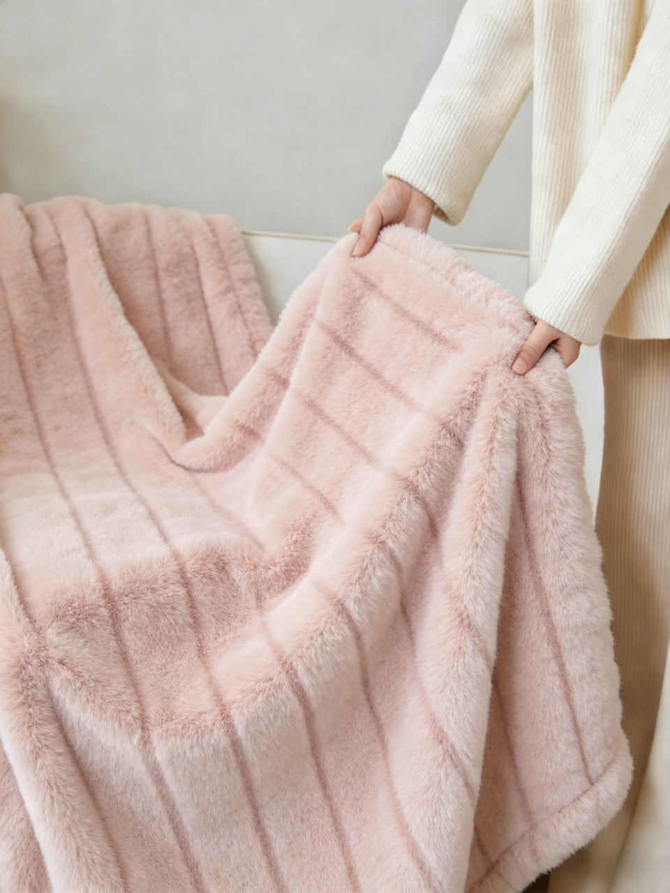 Manta de Felpa Doble Cara - Ideal para Descanso en Hogar