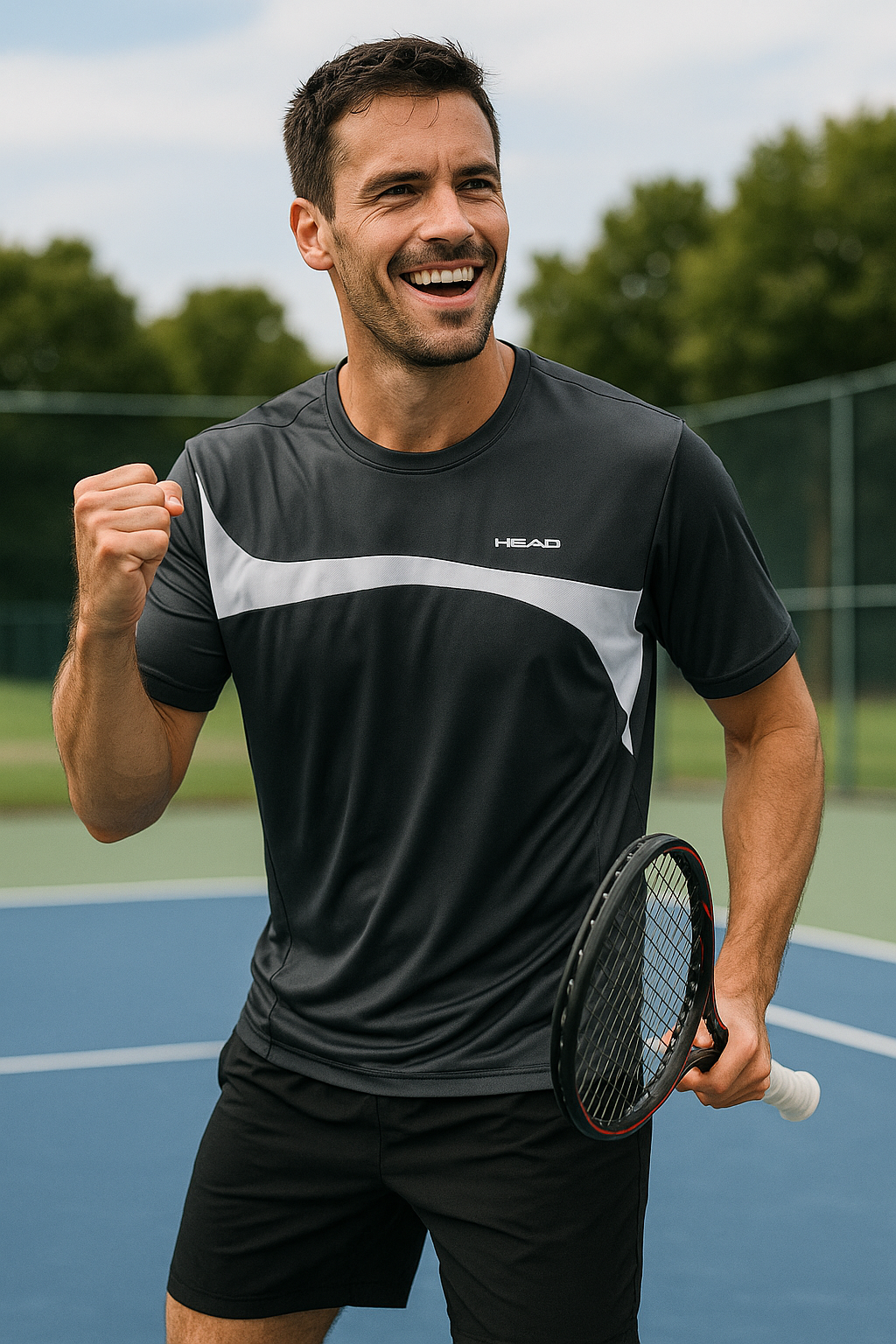Camiseta de Tenis Hombre - Tejido Transpirable y Estilo Contraste