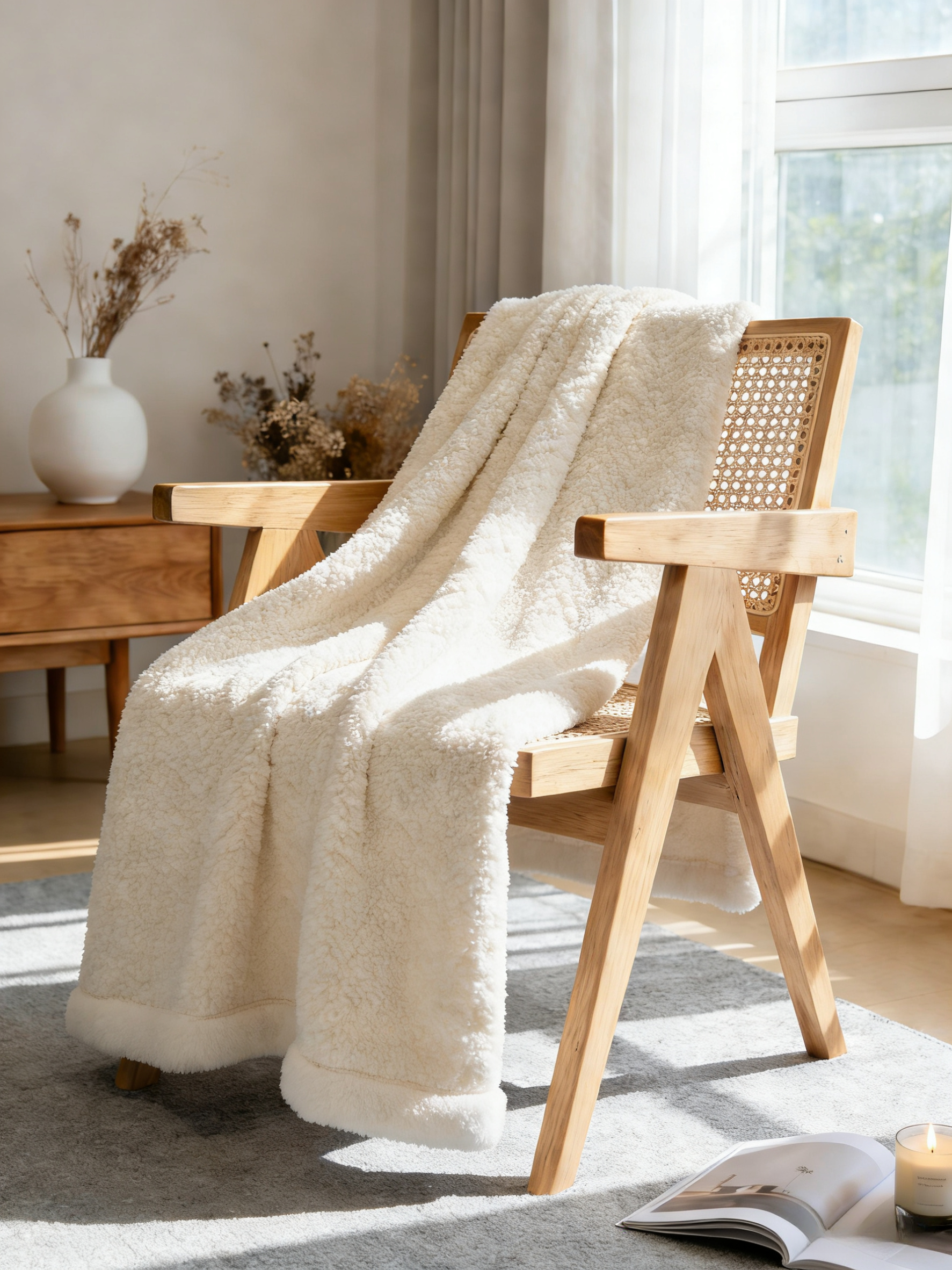 Manta Sherpa Gruesa - Suave y Abrigada para Sofá