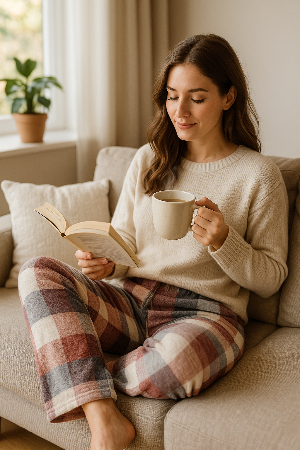 Pantalón de Dormir a Cuadros Cómodo