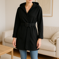 Chaqueta con Capucha y Cincho para Mujer